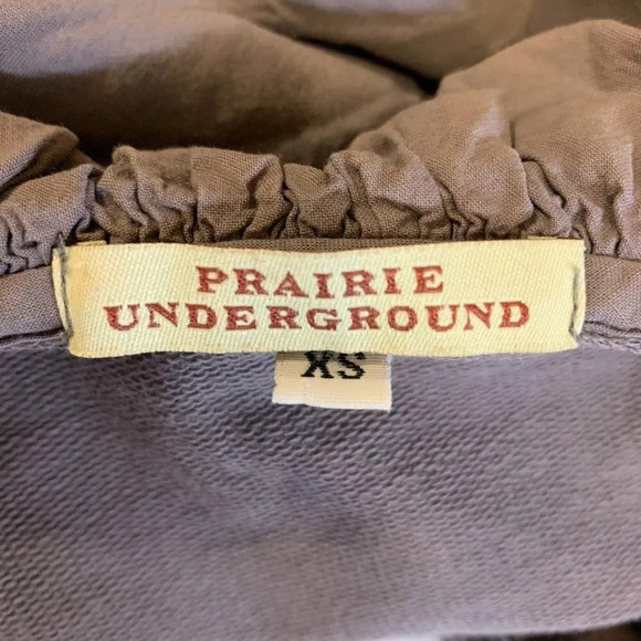 Prairie Underground Womens Long Cloak Distressed Full Zip Hoodie in Tunnel SZ XS - Picture 9 of 14